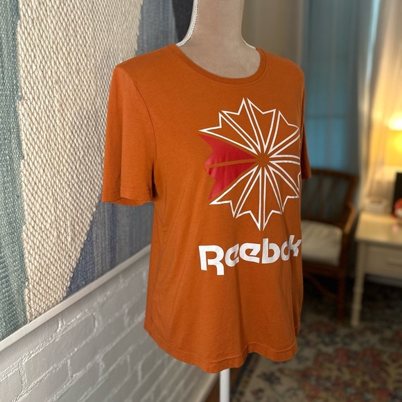 Reebok Burnt Orange 100% Cotton Graphic T-Shirt - Picture 6 of 10
